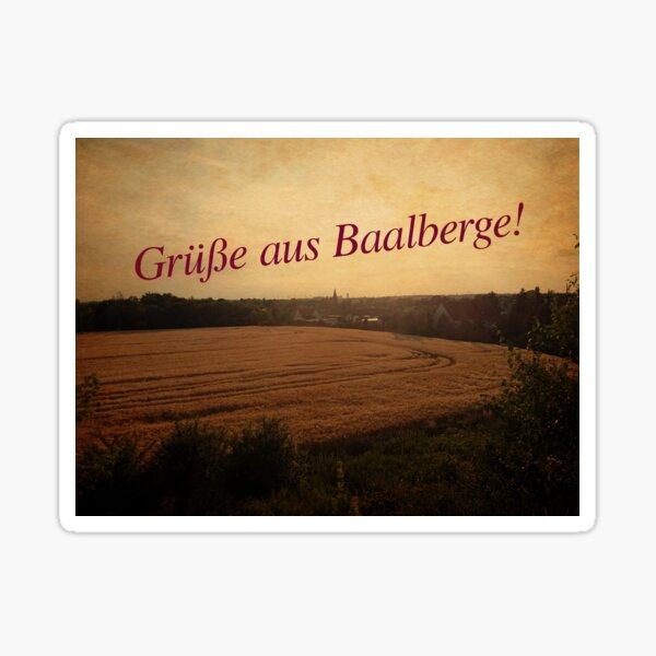 Grüße aus Baalberge, Retro Sticker