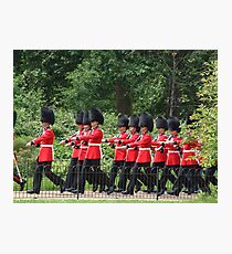 Soldiers marching through the park Photographic Print