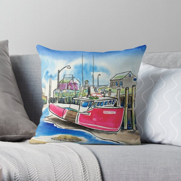 Fundy Tide Hall's Harbour Throw Pillow