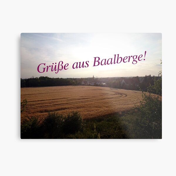 Grüße aus Baalberge Metallbild