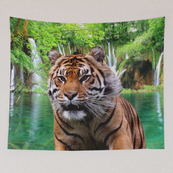 Item preview, Tiger and Waterfall designed and sold by Erika Kaisersot.