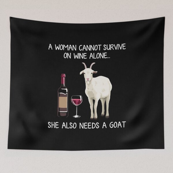 Item preview,  Funny Women Goat and Wine  designed and sold by TeeDoozy.