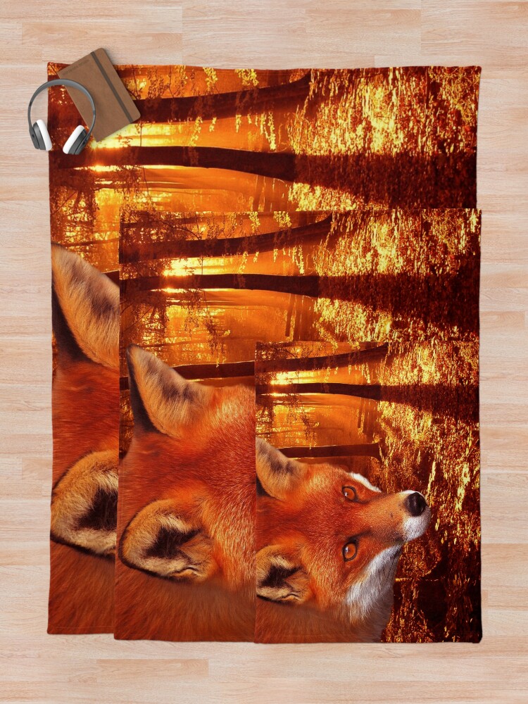 "Red Fox" Throw Blanket for Sale by ErikaKaisersot Redbubble