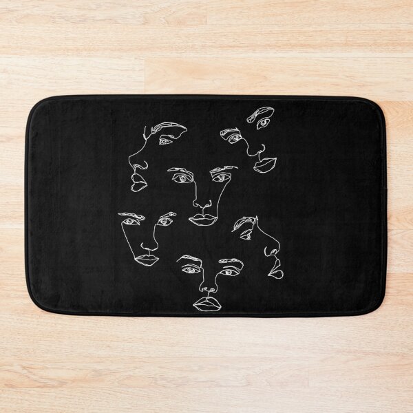 Item preview, Faces line drawing illustration - Cyra Black designed and sold by TheColourStudy.