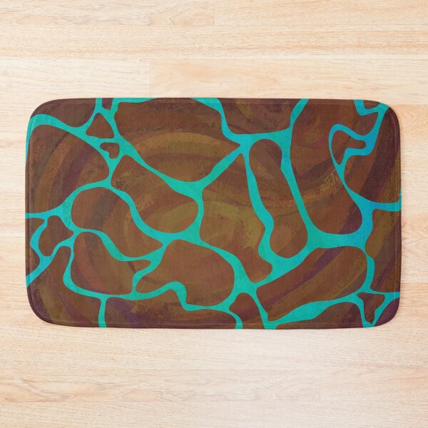 Item preview, Giraffe Brown and Teal Print designed and sold by ImagineThatNYC.