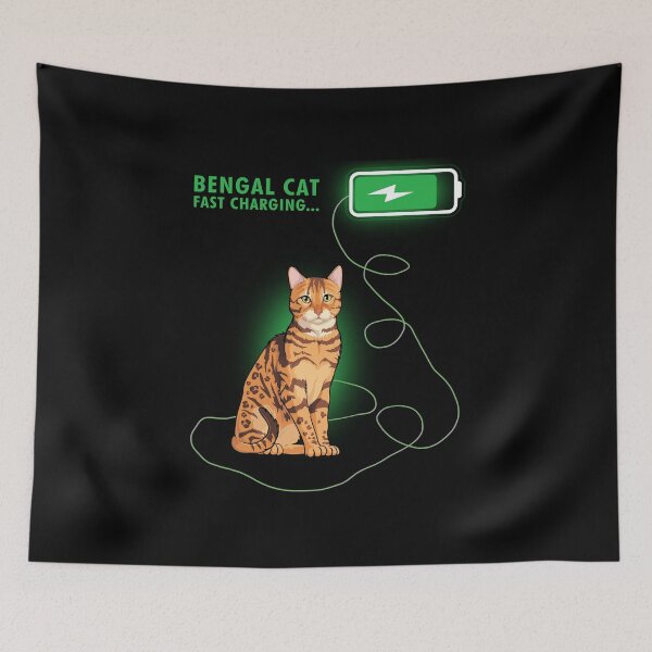 Item preview, Funny Bengal Cat Fast Charging  designed and sold by TeeDoozy.