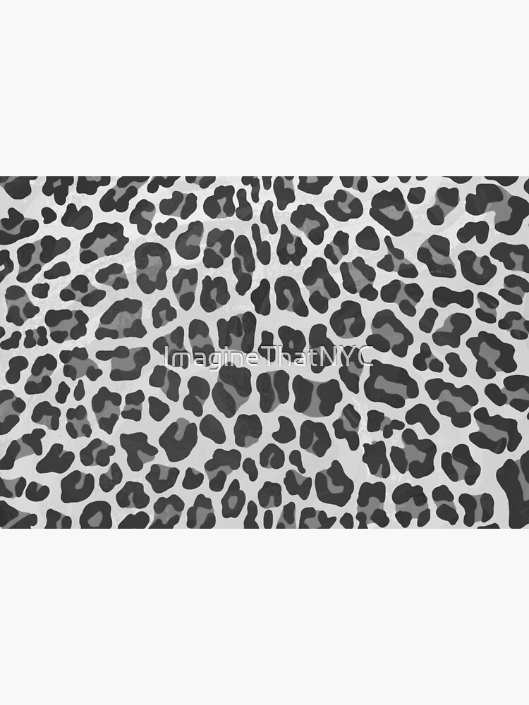Leopard Gray and Light Gray Print by ImagineThatNYC