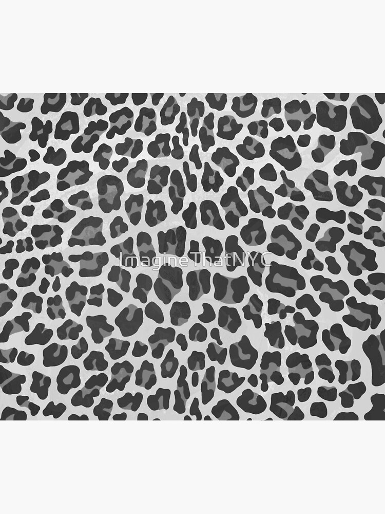 Leopard Gray and Light Gray Print by ImagineThatNYC