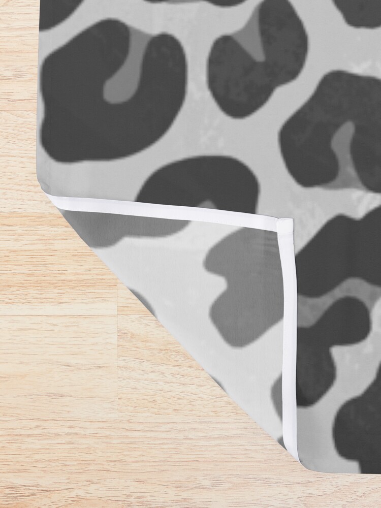 Alternate view of Leopard Gray and Light Gray Print Shower Curtain