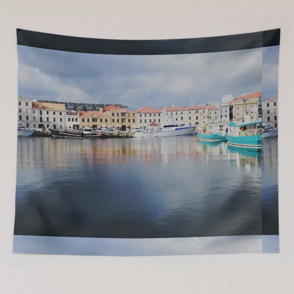 Item preview, Georgian Buildings and Boats in the Harbour designed and sold by imaginethis.
