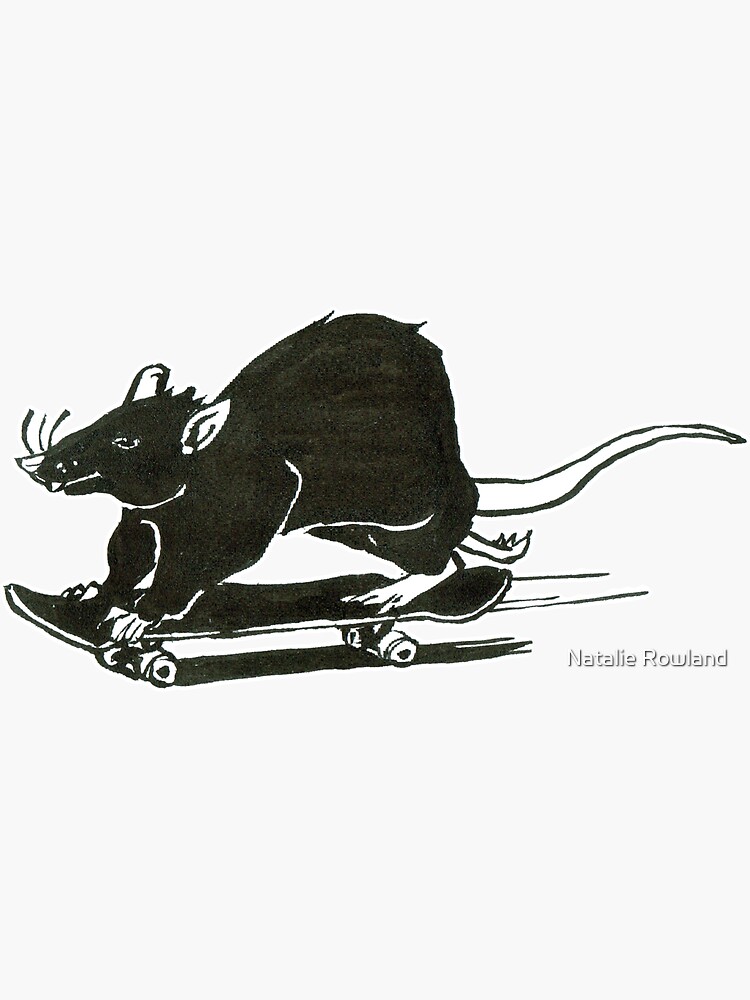 Skater Rat by natrowlandart