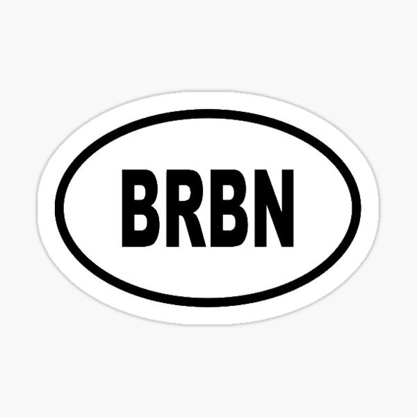 BRBN Oval Car Sticker Sticker