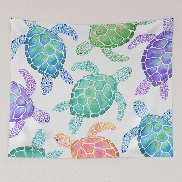 Item preview, Turtle pattern (colour) designed and sold by ellenshawdesign.