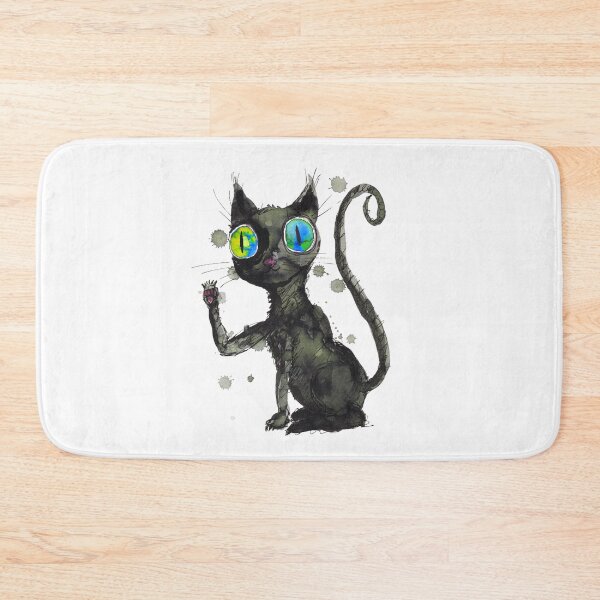 Item preview, Black kitty with green eyes designed and sold by Bwiselizzy.