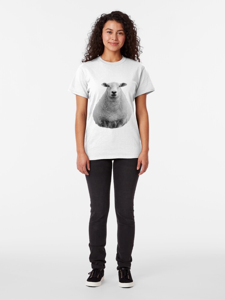 Alternate view of Black and White Sheep in Field Classic T-Shirt