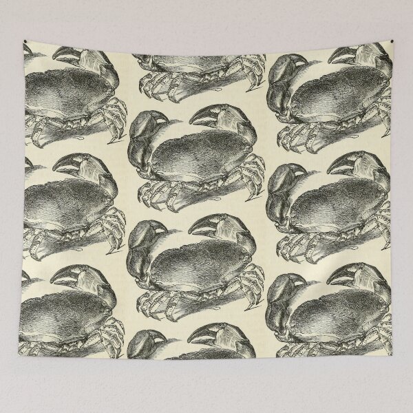 Item preview, Crab illustration designed and sold by Vintage Designs +.