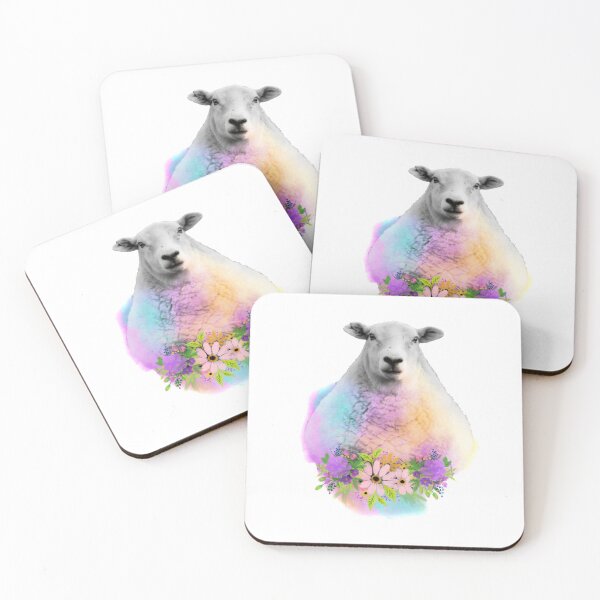 Item preview, Watercolor Floral Sheep in Field designed and sold by tribbledesign.