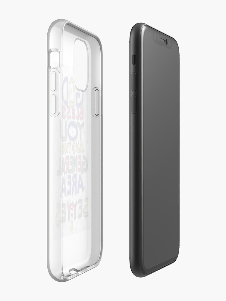Alternate view of God Bless You And This General Area - Say Yes - Brian Keeper Painting iPhone Case & Cover