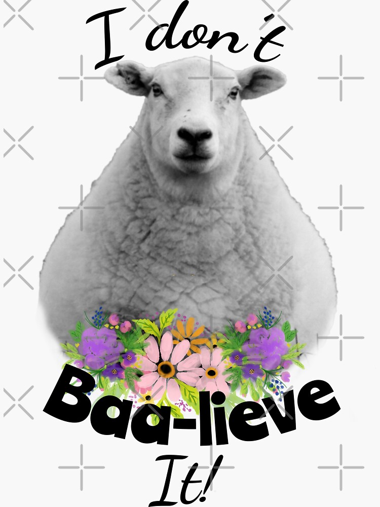 I don't Baa-lieve It! Sheep by tribbledesign