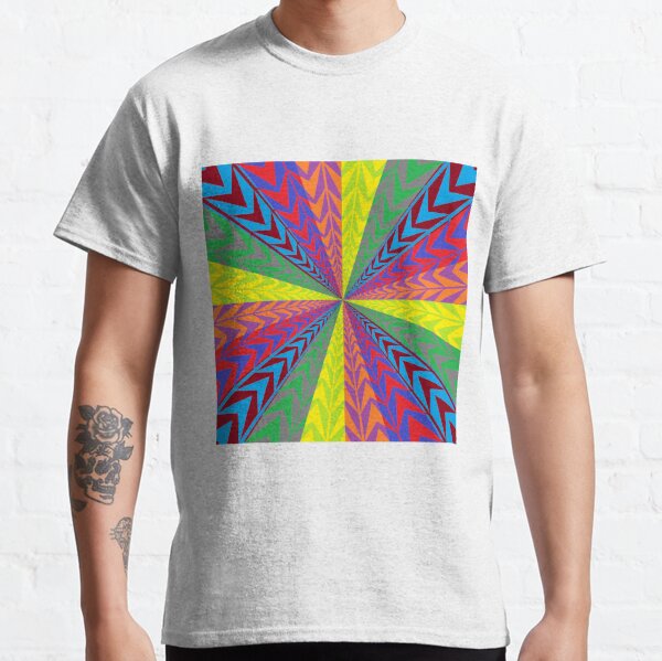 #Design, #abstract, #pattern, #illustration, psychedelic, vortex, modern, art, decoration Classic T-Shirt
