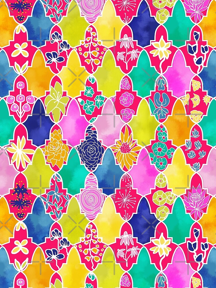 Marrakesh Floral Tiles by Stasiajahadi