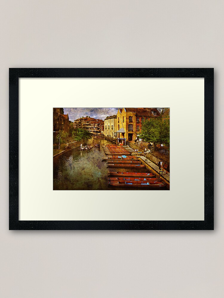 Alternate view of Punting on the Cam Framed Art Print