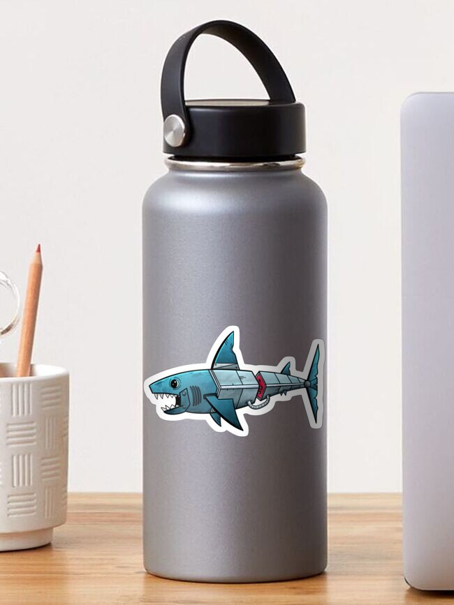 FISH TANK THERMIC WATER BOTTLE WHITE SHARK