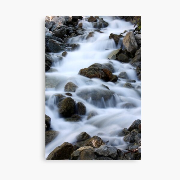 Waterfall below Lac Lauvitel, Ecrins National Park, France Canvas Print
