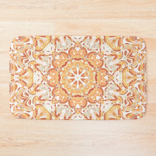 Item preview, Orange and Apricot Floral Mandala designed and sold by Kelly Dietrich Mandala & Fractal Art.
