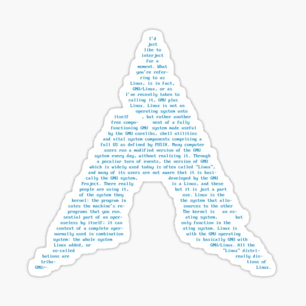 Item preview, Arch GNU/Linux | Richard Stallman Interject copy pasta designed and sold by legionNL.