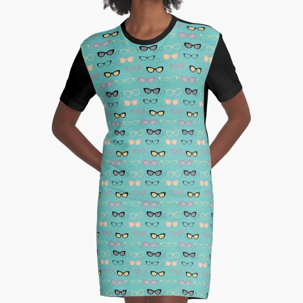 1950's specs Graphic T-Shirt Dress