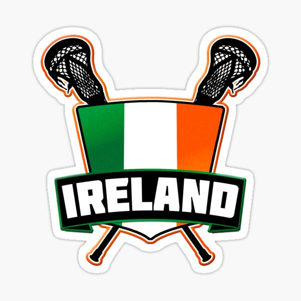 Ireland Lacrosse Flag Logo, LAX Sticker