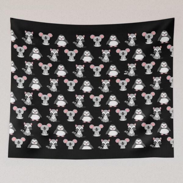 Item preview, Cute animal cartoon pattern | Penguin, raccoon, and koala. designed and sold by emphatic.