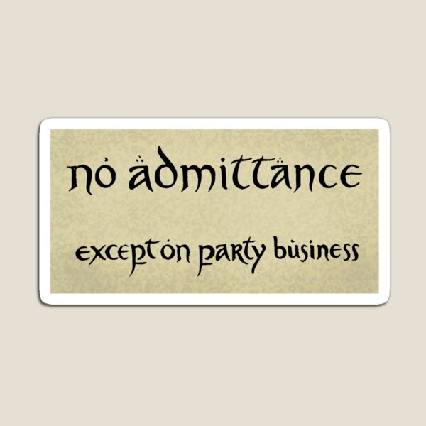 Item preview, no admittance designed and sold by Paige Thulin.
