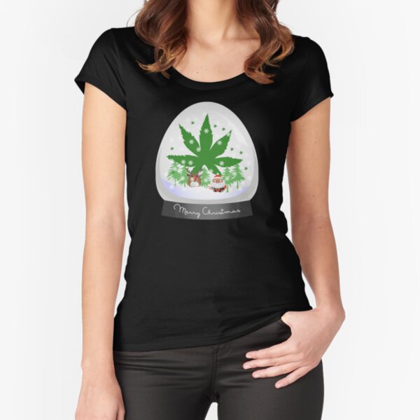 Item preview, Merry Christmas Marijuana Snow Globe designed and sold by MarijuanaTshirt.