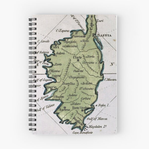 Item preview, Vintage Corsica France Map (1801) designed and sold by BravuraMedia.