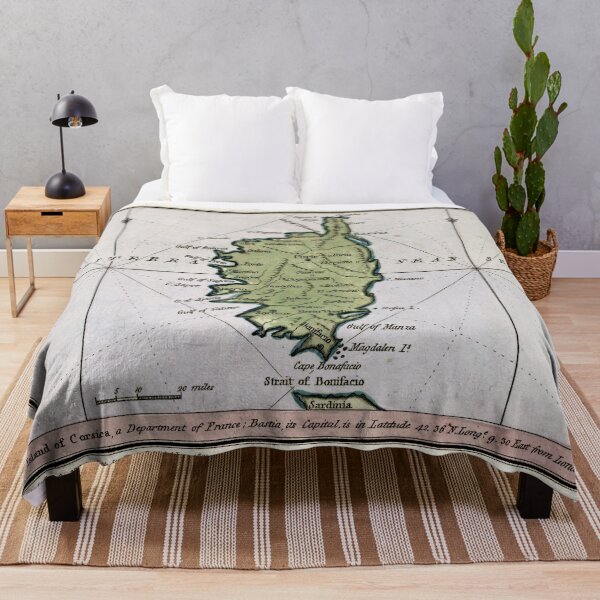 Item preview, Vintage Corsica France Map (1801) designed and sold by BravuraMedia.