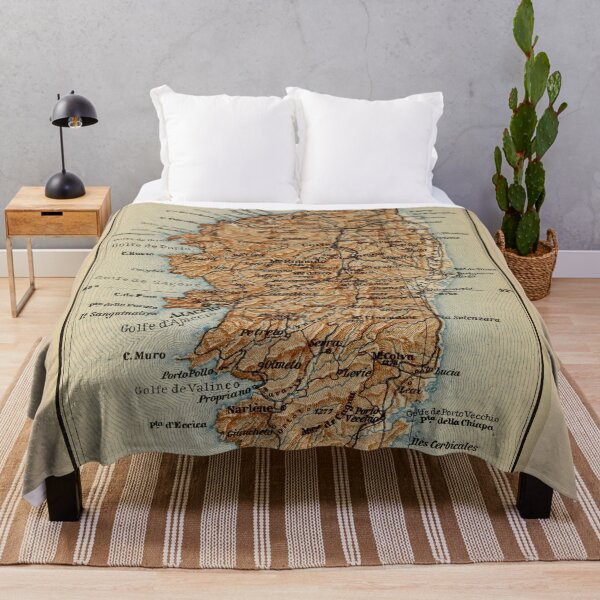 Item preview, Vintage Corsica France Map (1886) designed and sold by BravuraMedia.