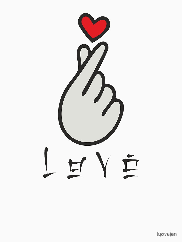 "Korean heart love symbol #redbubble #stickers #posters #artprint" T