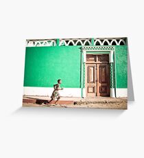 Girl at Green Mosque (IlhaMoç) Greeting Card
