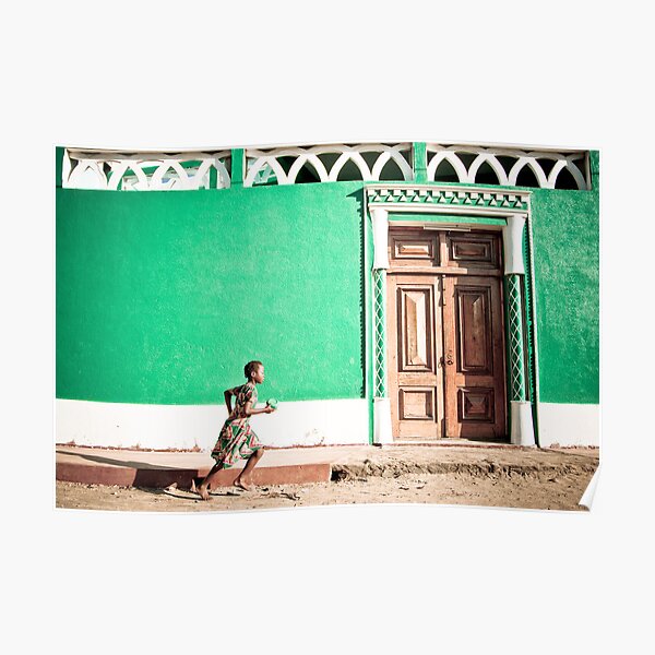 Girl at Green Mosque (IlhaMoç) Poster