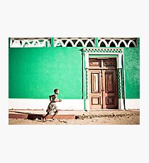 Girl at Green Mosque (IlhaMoç) Photographic Print