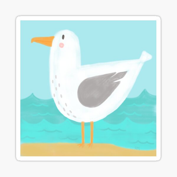 Beach Seagull Sticker