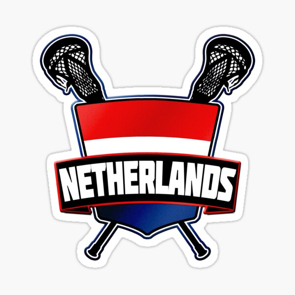 Lacrosse Flag Logo, Nederlandse Lacrosse" Sticker for Sale