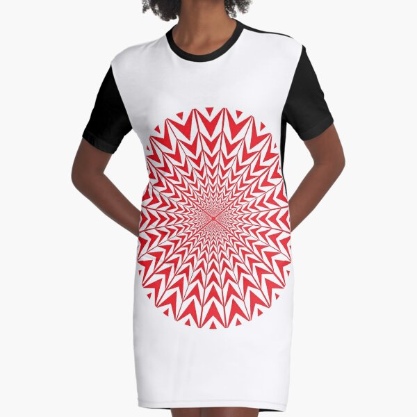 #Movement #Monochrome #Illusion, #Abstract drawing, spiral,helix,scroll,loop,volute,spire,helical,winding,corkscrew Graphic T-Shirt Dress