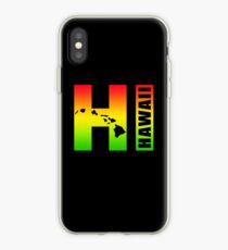 Big Hawaii HI - Rasta Surfer Colors iPhone Case