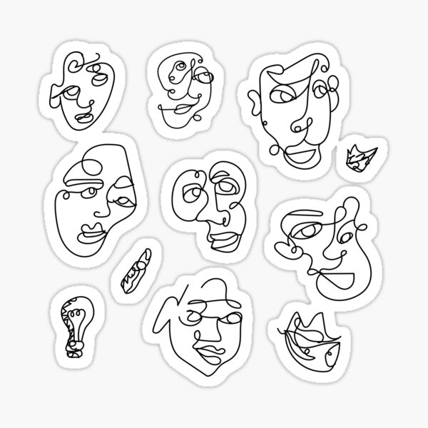 Picasso Faces Pack - Spaced Out Sticker