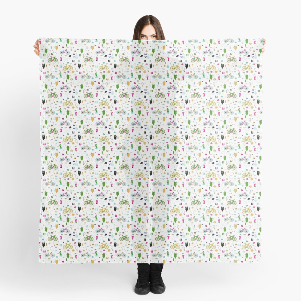 Swim Bike Run Smaller Summer Print Scarf
