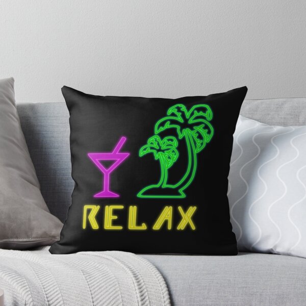 Item preview, Relax Palms and Cocktail Drink Neon Style designed and sold by SpecialShirts.