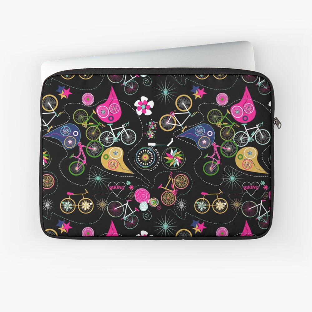 Cycledelic black Laptop Sleeve